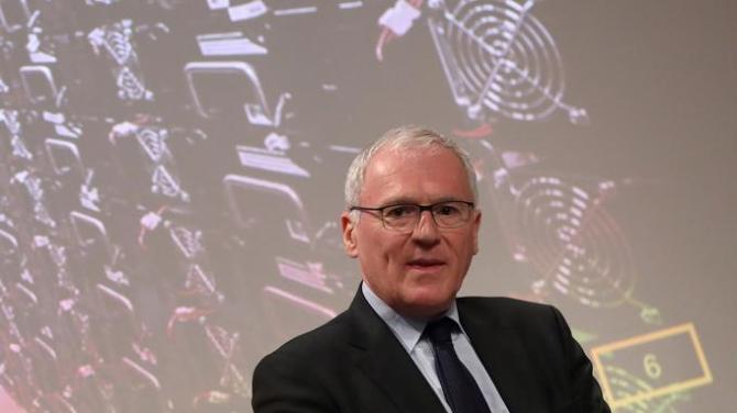 French state-controlled utility EDF Chairman and CEO Jean-Bernard Levy attends a news conference on renewable energy plan in Paris